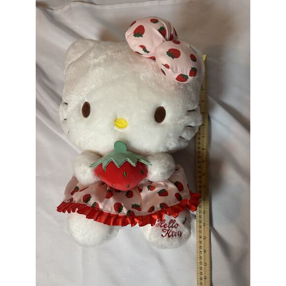 Sanrio Hello Kitty Strawberry Plush • 14”  • •Collectible - Picture 4 of 6